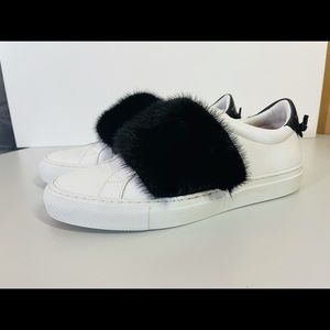 Givenchy Paris 17 Mink Fur Slip On Sneaker  Sz 36